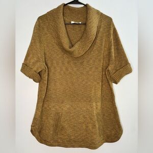 C.J. CJ Banks Women's Size 1X Cowl Neck Sweater Tunic Top Shirt Green